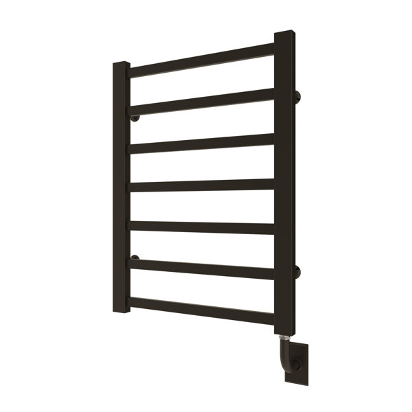 Tuzio 23.5"X31" Milano Electric Hardwired Towel Warmer Matte Black Wayfair